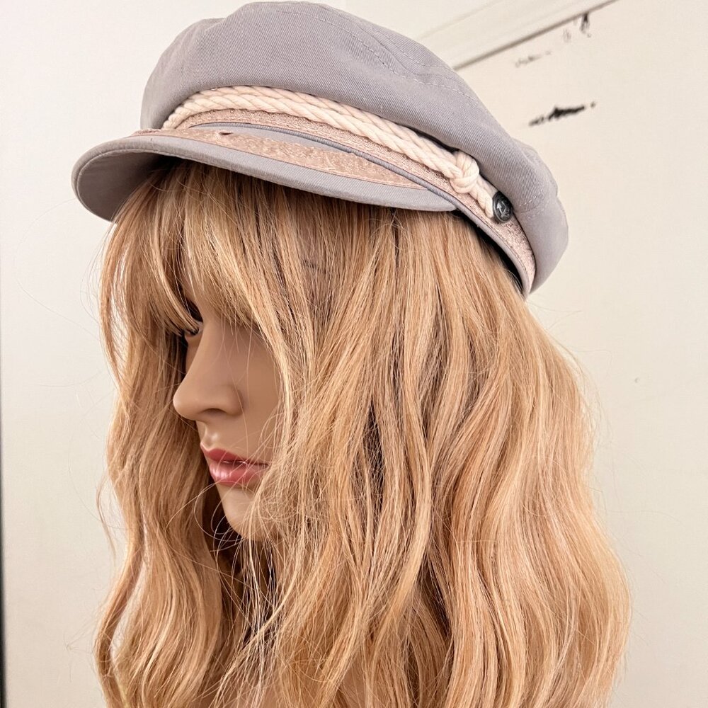 Free People Lieutenant Cap- Gray Taupe - One Size